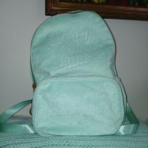 NWT Stoney Clover Lane Mint Backpack Terry Cloth Backpack